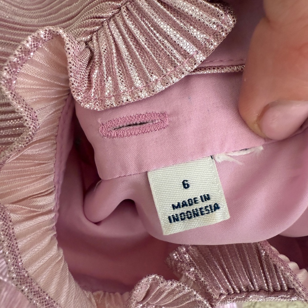Pink Ruffled Kids Dress - Picture 2 of 2